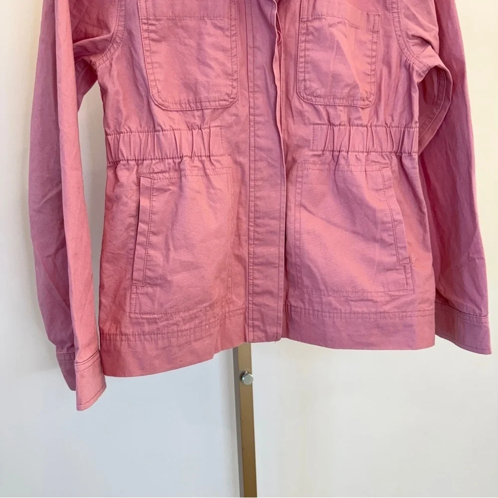 GAP Kids Girls Pink Utility Jacket XL 12-13 Years Mid-Length Casual Cotton